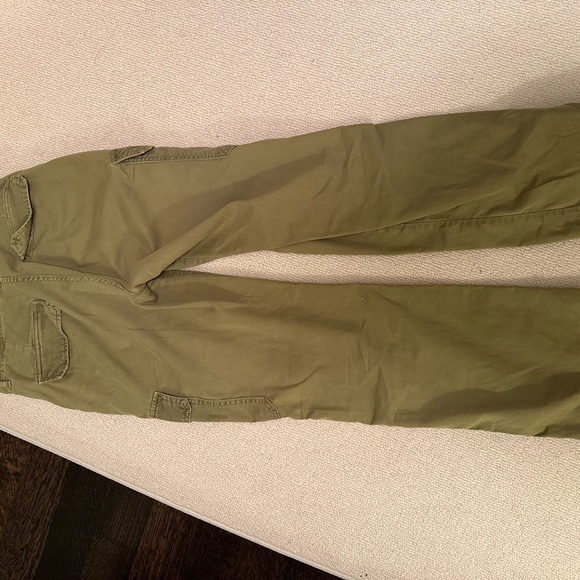 Zara Khaki green high waisted straight leg cargo pants - Picture 6 of 6